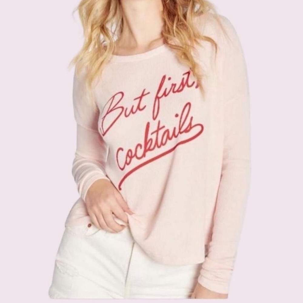 wildfox - but first cocktails thermal top